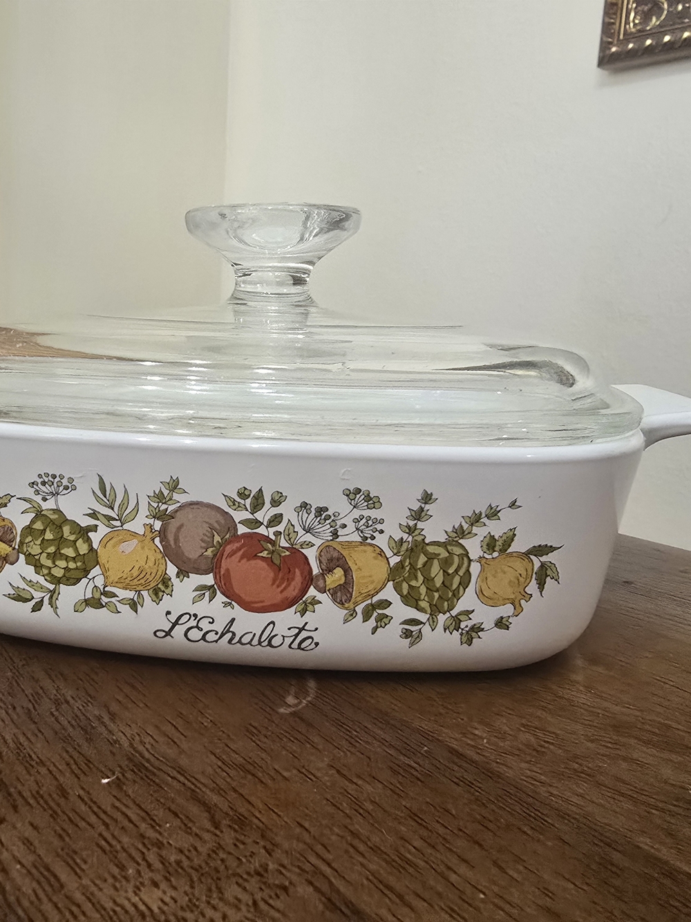 Corning Ware Spice Of Life L’Echalote A-1-B Casserole Dish w/ Pyrex Lid 1 Quart